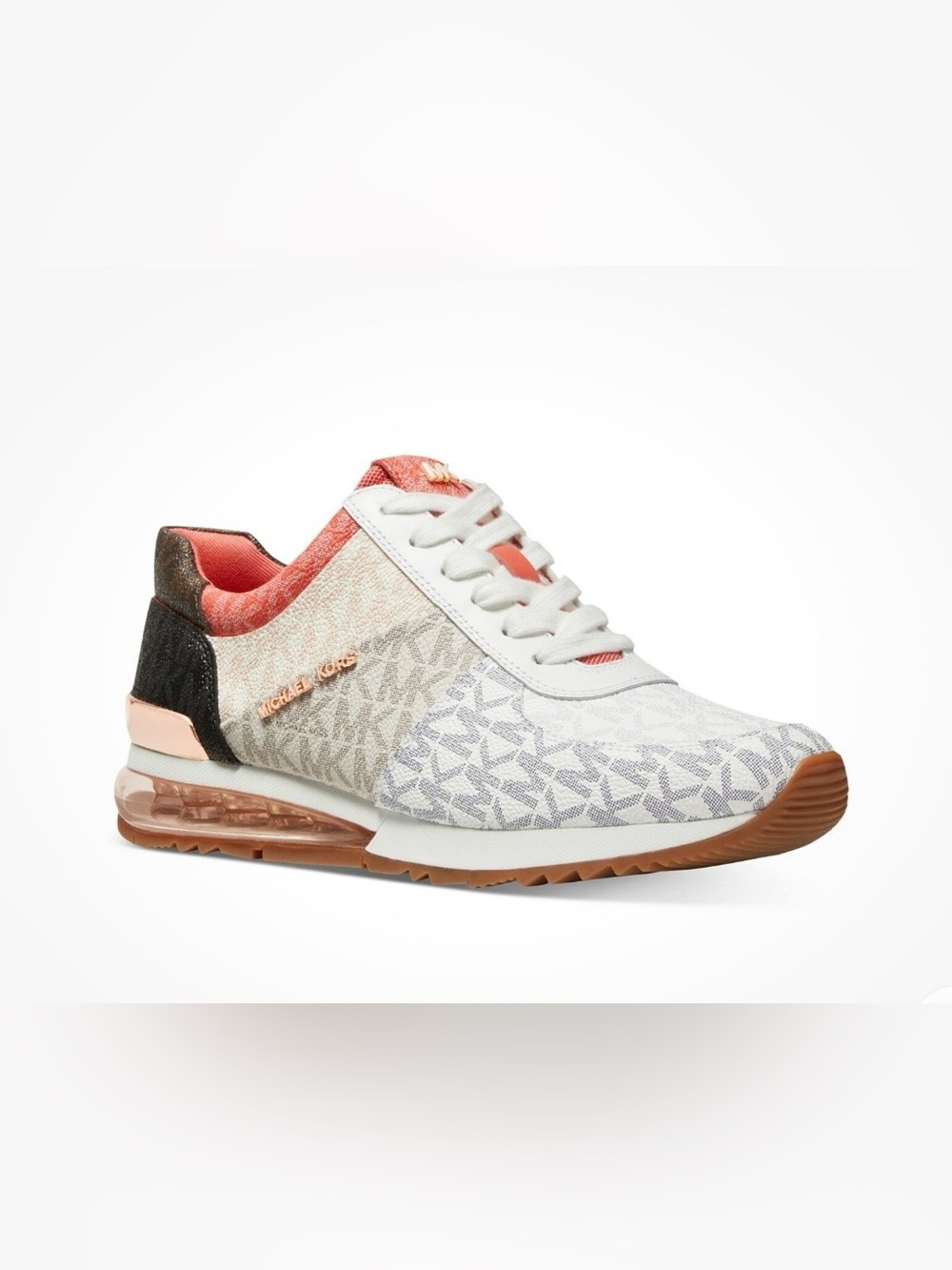 MICHAEL KORS ALLIE EXTREME MK PRINT MIX MEDIA GEL SNEAKERs
